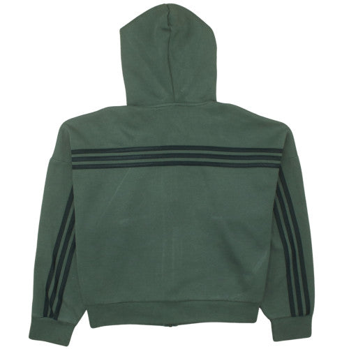Adidas Womens Green Full Zip Hoodie Size M Classic Sportswear