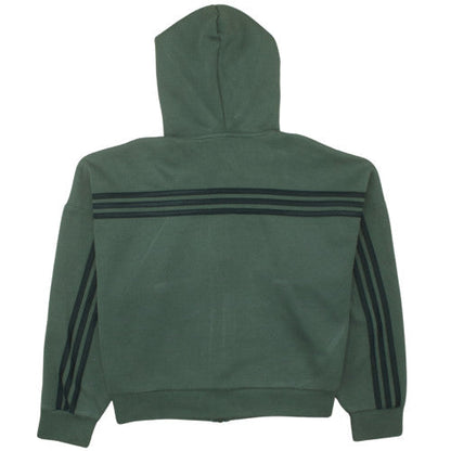 Adidas Womens Green Full Zip Hoodie Size M Classic Sportswear