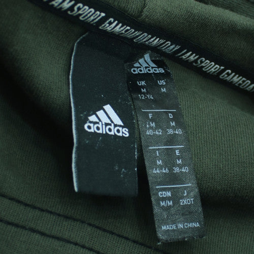 Adidas Womens Green Full Zip Hoodie Size M Classic Sportswear