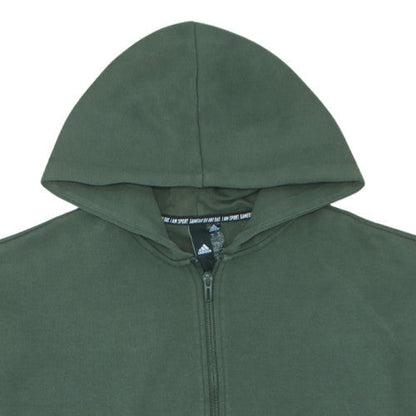 Adidas Womens Green Full Zip Hoodie Size M Classic Sportswear