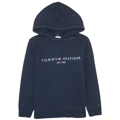 Tommy Hilfiger Womens Navy M Pullover Hoodie Cotton Blend Classic Fit