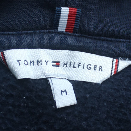 Tommy Hilfiger Womens Navy M Pullover Hoodie Cotton Blend Classic Fit