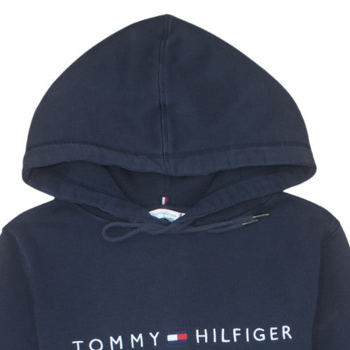 Tommy Hilfiger Womens Navy M Pullover Hoodie Cotton Blend Classic Fit
