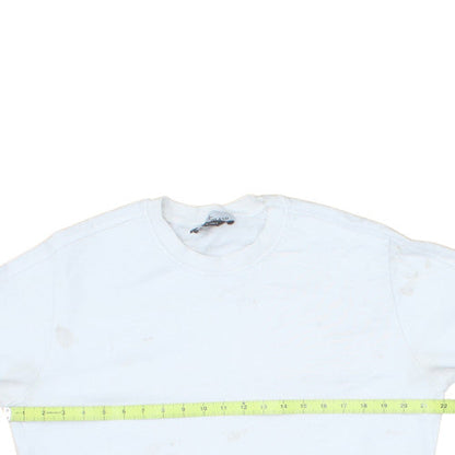 Stone Island Men's White XL Crew Neck Pullover Sweatshirt