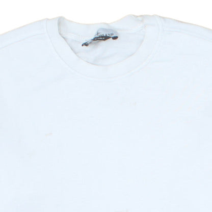 Stone Island Men's White XL Crew Neck Pullover Sweatshirt