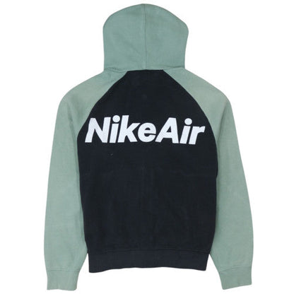 Nike Men's Green Full Zip Hoodie Small Colour Block Sportswear