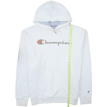 Champion Men's White 2XL Pullover Hoodie with Logo