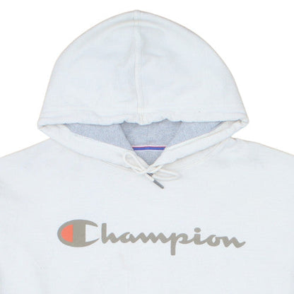 Champion Men's White 2XL Pullover Hoodie with Logo