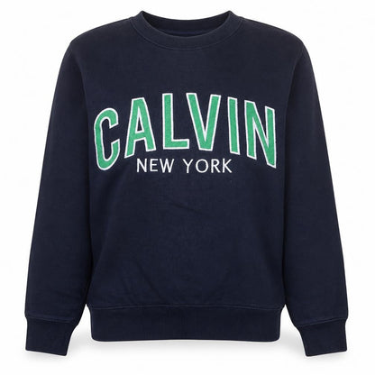 Calvin Klein Jeans Womens Navy Sweatshirt M Crew Neck Pullover