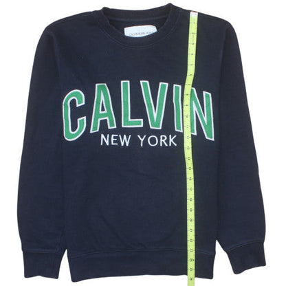 Calvin Klein Jeans Womens Navy Sweatshirt M Crew Neck Pullover