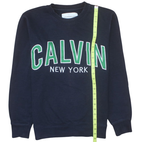 Calvin Klein Jeans Womens Navy Sweatshirt M Crew Neck Pullover
