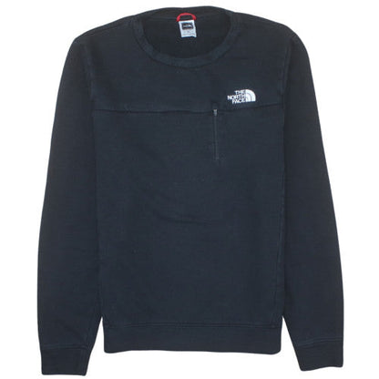 The North Face Men's Black Pullover Sweatshirt Small Fleece Zip Pocket
