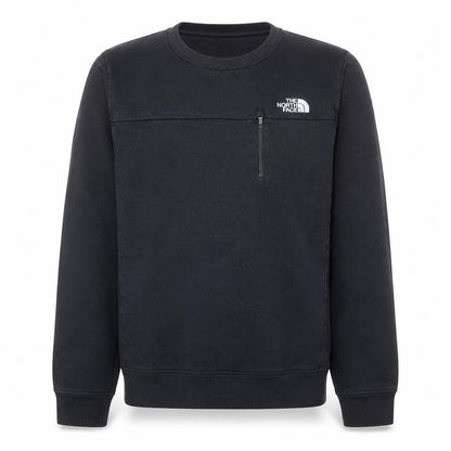The North Face Men's Black Pullover Sweatshirt Small Fleece Zip Pocket