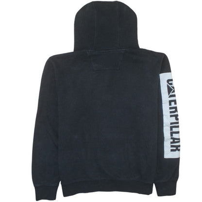 Caterpillar Men's Black Pullover Hoodie Size L Cotton Blend Workwear