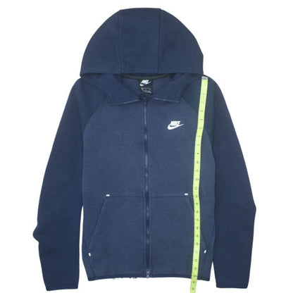 Nike Men's Blue Full Zip Hoodie Size M Cotton Blend