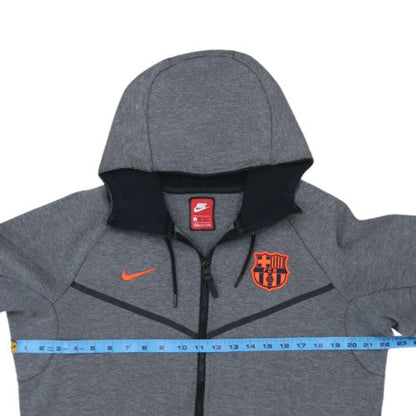 Nike Men Grey Full Zip Hoodie FCB Barcelona M