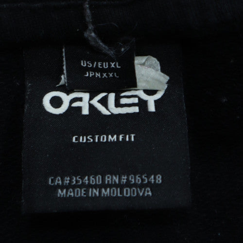 Oakley Men’s Black XL Pullover Hoodie with Logo Print