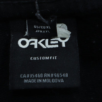 Oakley Men’s Black XL Pullover Hoodie with Logo Print