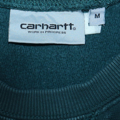 Carhartt Men Green Crew Neck Pullover Sweatshirt M Regular Fleece