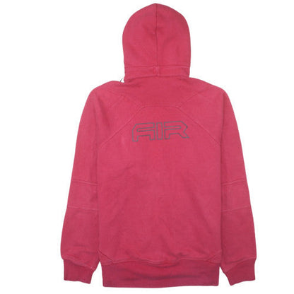Nike Men's Red Full Zip Hoodie Air Logo Fleece Size M