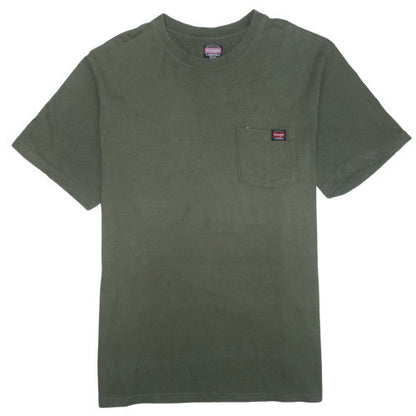 Wrangler Men’s Green XL Workwear Cotton Crew Neck T-Shirt