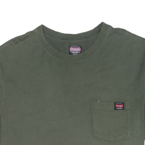 Wrangler Men’s Green XL Workwear Cotton Crew Neck T-Shirt