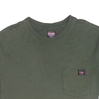 Wrangler Men’s Green XL Workwear Cotton Crew Neck T-Shirt
