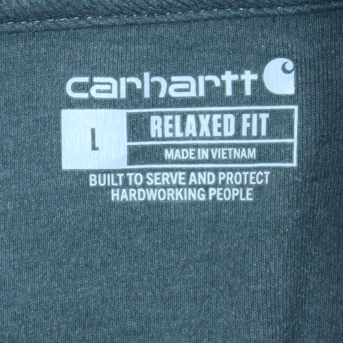 Carhartt Mens Blue Relaxed Fit 1/4 Zip Pullover Sweatshirt L