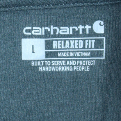 Carhartt Mens Blue Relaxed Fit 1/4 Zip Pullover Sweatshirt L