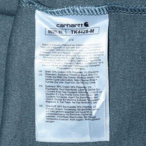 Carhartt Mens Blue Relaxed Fit 1/4 Zip Pullover Sweatshirt L