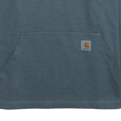 Carhartt Mens Blue Relaxed Fit 1/4 Zip Pullover Sweatshirt L