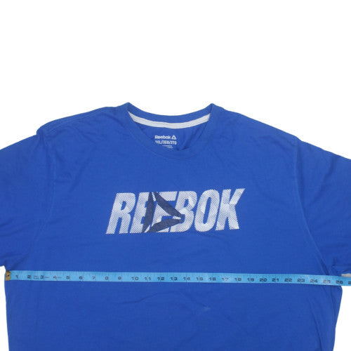 Reebok Men's Blue 3XL Graphic Logo Sports T-Shirt