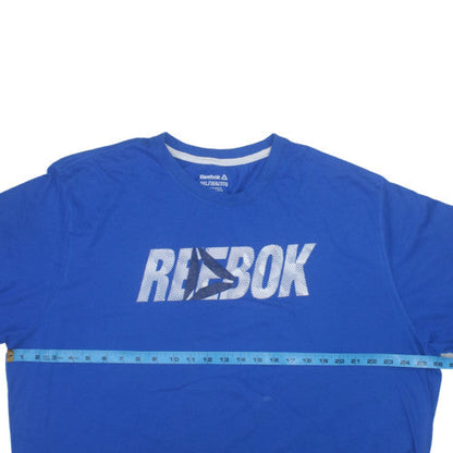 Reebok Men's Blue 3XL Graphic Logo Sports T-Shirt