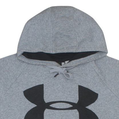Under Armour Men Grey 2XL Pullover Hoodie with Logo