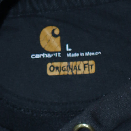 Carhartt Men's Black Pullover Hoodie Size L Heavyweight Fleece