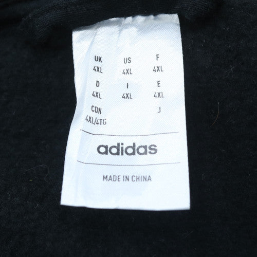 adidas Men’s Black 4XL Full Zip Hoodie Fleece Sportswear