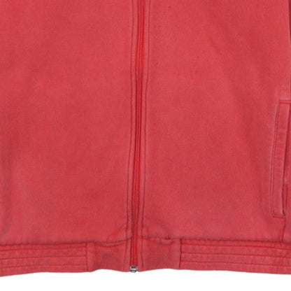 Adidas Men's Red Full Zip Fleece Hoodie Size L Sportswear