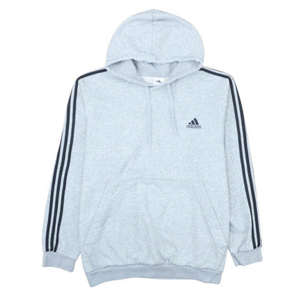 Adidas Mens Grey 2XL Pullover Hoodie Fleece Sportswear
