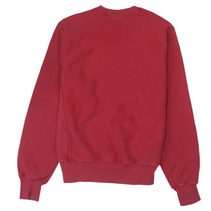 Champion Womens Red Small Reverse Weave Logo Pullover Sweatshirt