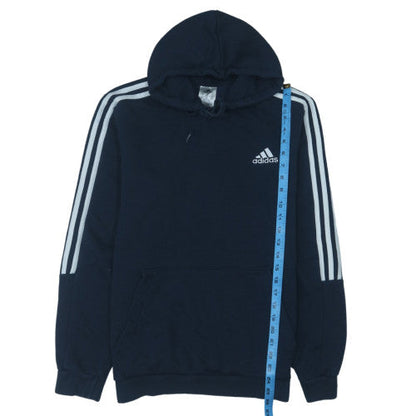 Adidas Mens Blue Pullover Hoodie M Sports Fleece Regular Fit