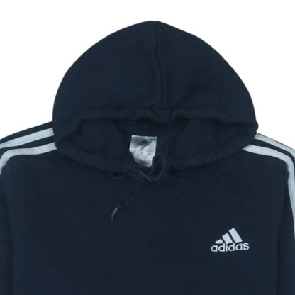 Adidas Mens Blue Pullover Hoodie M Sports Fleece Regular Fit
