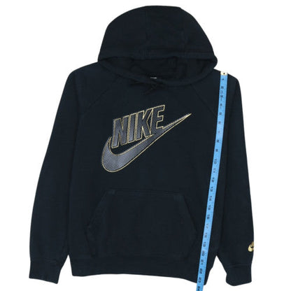 Nike Women's Black Medium Pullover Hoodie with Gold Logo