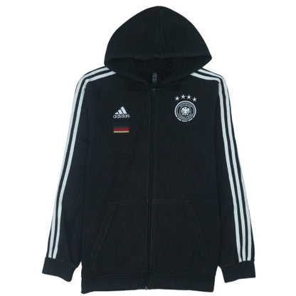 Adidas Men’s Black Full Zip Hooded Sweatshirt L Germany Football Hoodie