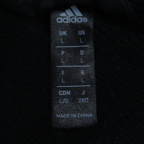 Adidas Men’s Black Full Zip Hooded Sweatshirt L Germany Football Hoodie