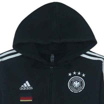 Adidas Men’s Black Full Zip Hooded Sweatshirt L Germany Football Hoodie
