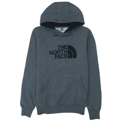 The North Face Men's Grey Pullover Hoodie M Cotton Blend Logo