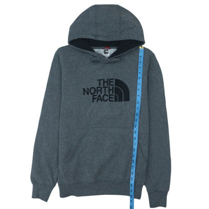 The North Face Men's Grey Pullover Hoodie M Cotton Blend Logo