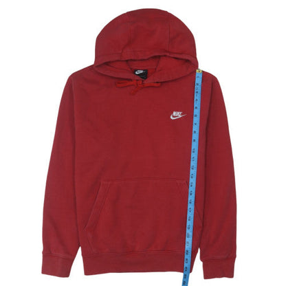 Nike Men's Red Pullover Hoodie M Classic Fleece Sweatshirt