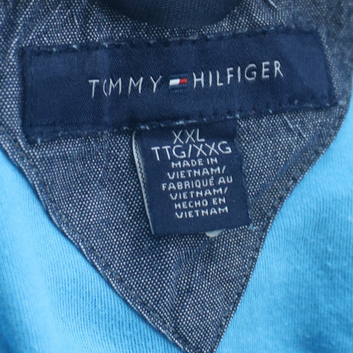 Tommy Hilfiger Men's Blue Regular Fit Cotton 2XL Polo Shirt