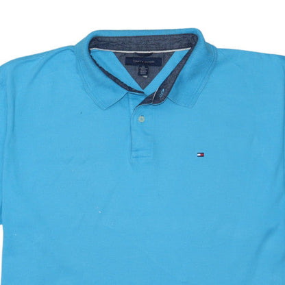 Tommy Hilfiger Men's Blue Regular Fit Cotton 2XL Polo Shirt